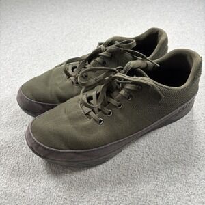 NOBULL Canvas Trainer Shoes Men's Size 13 Army Green Sneakers Lace Up